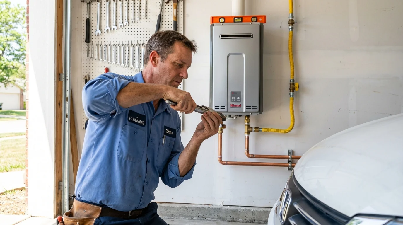 Tankless water heater installation by a Johns Plumbing LLC plumber in Memphis